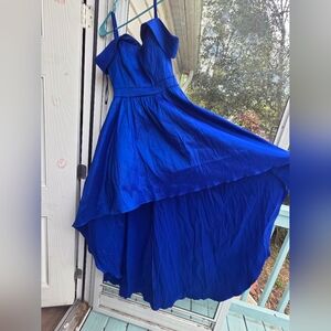 B. Smart Royal Blue High Low Dress